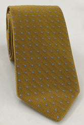 Sky Blue on Yellow Gold Mogador Pin Dot Tie MGPDT-4